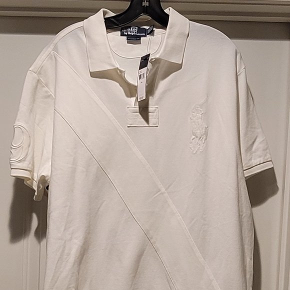NEW WITH TAGS POLO RALPH LAUREN BIG PONY POLO SHIRT XXL  CUSTOM FIT WHITE - Picture 1 of 4